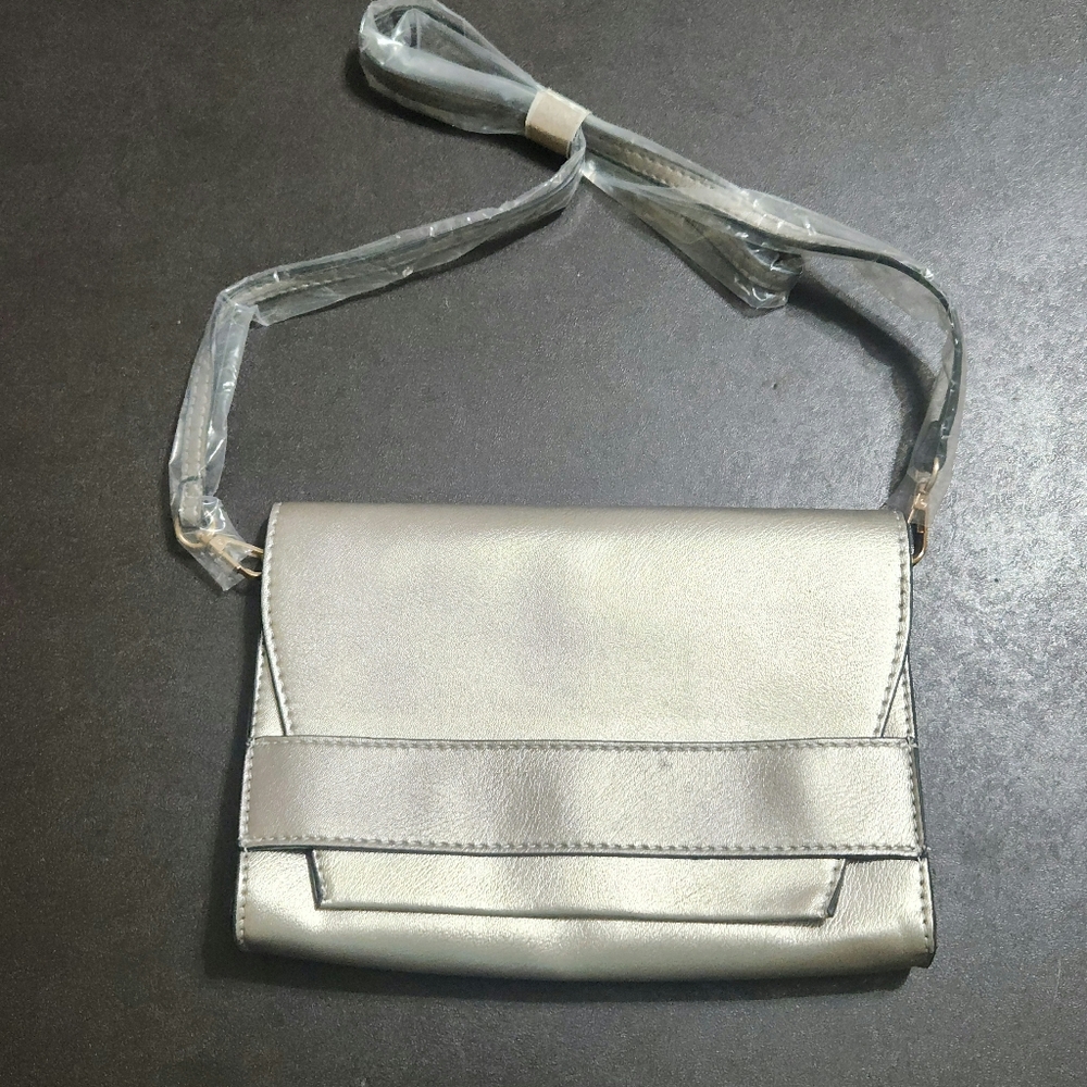 Summer & Rose silver crossbody clutch bag